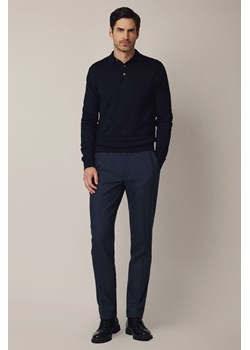 Spodnie Granatowe Wełniane z Elastycznym Pasem Artemio ze sklepu Lancerto S.A. w kategorii Spodnie męskie - zdjęcie 187524047