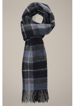Szal Wełniany Granatowy w Kratę ze sklepu Lancerto S.A. w kategorii Dodatki męskie - zdjęcie 187524066