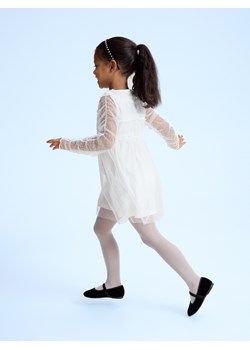 Reserved - Tiulowa sukienka z haftem - biały ze sklepu Reserved w kategorii Sukienki dziewczęce - zdjęcie 187524266