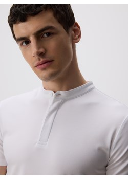 Reserved - Koszulka polo slim - biały ze sklepu Reserved w kategorii T-shirty męskie - zdjęcie 187524437