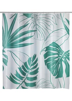 Wenko Zasłona prysznicowa &quot;Brasil&quot; w kolorze biało-zielonym - 200 x 180 cm ze sklepu Limango Polska w kategorii Akcesoria łazienkowe - zdjęcie 187525409