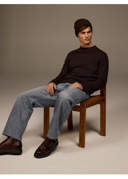 Reserved - Sweter z wełny merino - ciemnobrązowy ze sklepu Reserved w kategorii Swetry męskie - zdjęcie 187525638