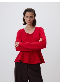 Reserved - Sweter z kokardkami - czerwony ze sklepu Reserved w kategorii Swetry damskie - zdjęcie 187525925