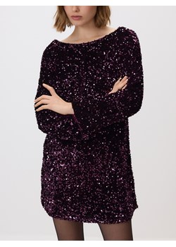 Reserved - Sukienka mini z kokardą - ciemnofioletowy ze sklepu Reserved w kategorii Sukienki - zdjęcie 187526089