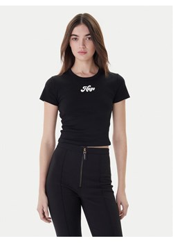 HUGO T-Shirt Delanor_2 50539132 Czarny Cropped Fit ze sklepu MODIVO w kategorii Bluzki damskie - zdjęcie 187526367