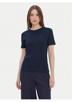 Tommy Hilfiger T-Shirt New Cody WW0WW40587 Granatowy Regular Fit ze sklepu MODIVO w kategorii Bluzki damskie - zdjęcie 187526385