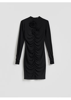 Reserved - Sukienka z marszczeniami - czarny ze sklepu Reserved w kategorii Sukienki - zdjęcie 187527419