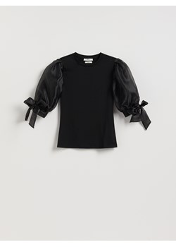 Reserved - Bluzka z modalem - czarny ze sklepu Reserved w kategorii Bluzki damskie - zdjęcie 187527615