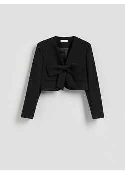 Reserved - Krótka marynarka z kokardą - czarny ze sklepu Reserved w kategorii Marynarki damskie - zdjęcie 187527638