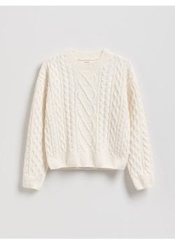 Reserved - Strukturalny sweter - złamana biel ze sklepu Reserved w kategorii Swetry dziewczęce - zdjęcie 187527845