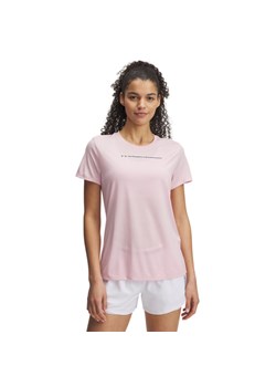 Damska koszulka treningowa Under Armour UA Tech PTH Graphic SSC - różowa ze sklepu Sportstylestory.com w kategorii Bluzki damskie - zdjęcie 187528575