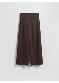 Reserved - Spodnie z szerokimi nogawkami - ciemnobrązowy ze sklepu Reserved w kategorii Spodnie damskie - zdjęcie 187529495