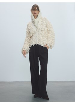 Reserved - Kardigan ze strukturalnym splotem - złamana biel ze sklepu Reserved w kategorii Swetry damskie - zdjęcie 187529518