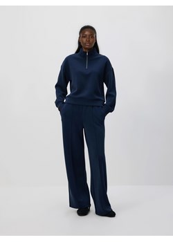 Reserved - Spodnie z modalem - granatowy ze sklepu Reserved w kategorii Spodnie damskie - zdjęcie 187529566