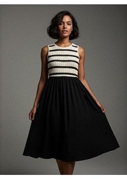Sinsay - Sukienka z dzianinowym topem - czarny ze sklepu Sinsay w kategorii Sukienki - zdjęcie 187530206