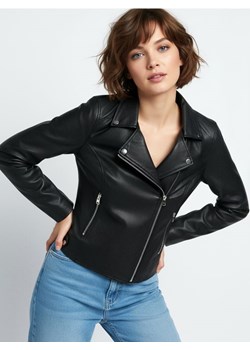 Sinsay - Ramoneska z imitacji skóry - srebrny ze sklepu Sinsay w kategorii Kurtki damskie - zdjęcie 187530208