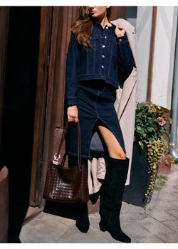 Sinsay - Spódnica jeansowa midi - niebieski ze sklepu Sinsay w kategorii Spódnice - zdjęcie 187530219