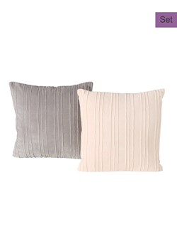 Boltze Poduszki (2 szt.) &quot;Emba&quot; w kolorze szaro-kremowym ze sklepu Limango Polska w kategorii Poduszki dekoracyjne - zdjęcie 187530315