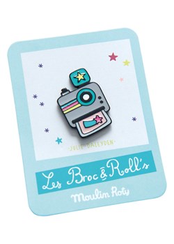 Moulin Roty Przypinka &quot;Camera&quot; ze wzorem - 3,5 x 3 cm ze sklepu Limango Polska w kategorii Zabawki - zdjęcie 187530345