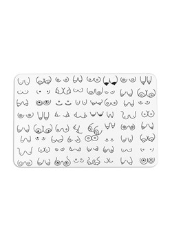 Artsy Dywanik łazienkowy &quot;Boobs&quot; w kolorze białym - 60 x 39 cm ze sklepu Limango Polska w kategorii Akcesoria łazienkowe - zdjęcie 187530385