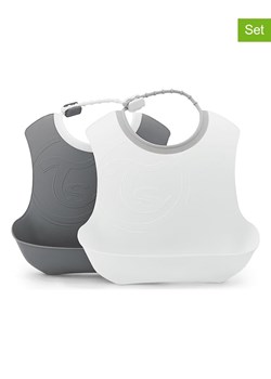 Twistshake Śliniaczki (2 szt.) w kolorze białym i szarym - 22 x 22 cm ze sklepu Limango Polska w kategorii Zabawki - zdjęcie 187530429