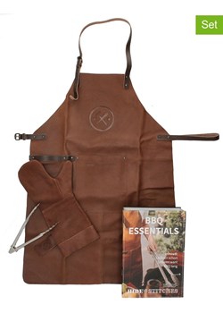 HIDE &amp; STITCHES 4-częściowy zestaw &quot;Barbecue&quot; w kolorze jasnobrązowym do grillowania ze sklepu Limango Polska w kategorii Akcesoria kuchenne - zdjęcie 187530605