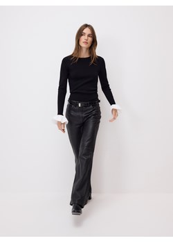 Reserved - Sweter z ozdobną wstawką - czarny ze sklepu Reserved w kategorii Swetry damskie - zdjęcie 187531026