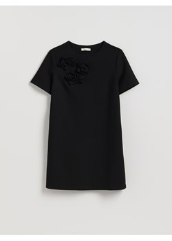 Reserved - Sukienka z kwiatową aplikacją - czarny ze sklepu Reserved w kategorii Sukienki - zdjęcie 187531057