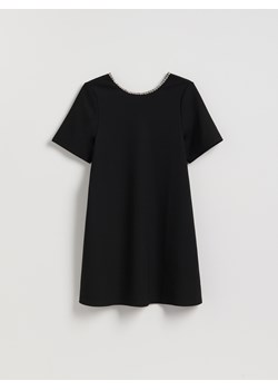 Reserved - Sukienka z ozdobnym dekoltem - czarny ze sklepu Reserved w kategorii Sukienki - zdjęcie 187531105