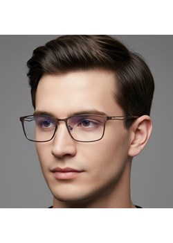 Męskie brązowe okulary do komputera BLUE LIGHT zerówki 2554B ze sklepu Stylion w kategorii Okulary zerówki damskie - zdjęcie 187531747