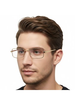 Plusy +1.00 Fotochromowe okulary do czytania z flexami ST342B złote ze sklepu Stylion w kategorii Okulary korekcyjne damskie - zdjęcie 187531756