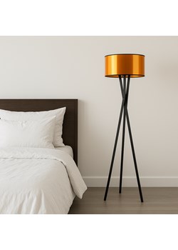 Lampa stojąca na trójnogu do salonu ELX MIRROR na trójnogu drewnianym ze sklepu Lysne w kategorii Lampy podłogowe - zdjęcie 187532936