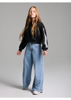 Sinsay - Jeansy wide leg z koronkowymi lampasami - niebieski ze sklepu Sinsay w kategorii Spodnie dziewczęce - zdjęcie 187533158