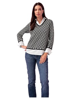 Heine Sweter w kolorze czarno-kremowym ze sklepu Limango Polska w kategorii Swetry damskie - zdjęcie 187533597