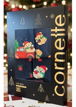 6-pack świąteczne bokserki i skarpetki męskie 913/01, Kolor granatowy-wzór, Rozmiar 2XL, Cornette ze sklepu Intymna w kategorii Majtki męskie - zdjęcie 187533875