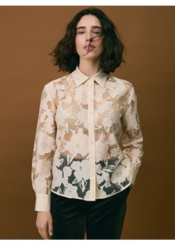 Reserved - Koszula z wiskozą - beżowy ze sklepu Reserved w kategorii Bluzki damskie - zdjęcie 187535639
