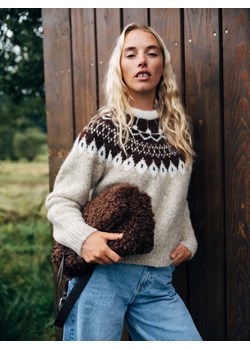 Reserved - Sweter z dodatkiem wełny - wielobarwny ze sklepu Reserved w kategorii Swetry damskie - zdjęcie 187535645