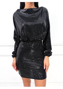 Czarna Cekinowa Sukienka ze sklepu ModnaKiecka.pl w kategorii Sukienki - zdjęcie 187536139