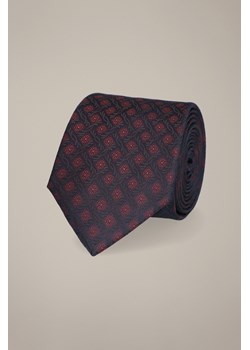 Krawat Granatowo-Bordowy Wzór Geometryczny ze sklepu Lancerto S.A. w kategorii Krawaty - zdjęcie 187536266