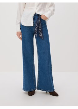 Reserved - Jeansy wide leg z bandaną - niebieski ze sklepu Reserved w kategorii Jeansy damskie - zdjęcie 187536399