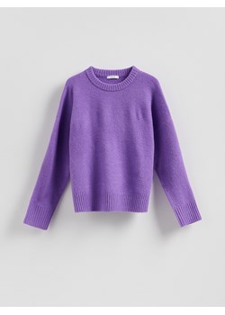 Reserved - Sweter z obniżoną linią ramion - fioletowy ze sklepu Reserved w kategorii Swetry damskie - zdjęcie 187536409