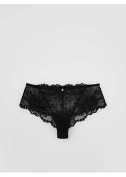Reserved - Koronkowe majtki hipster - czarny ze sklepu Reserved w kategorii Majtki damskie - zdjęcie 187536428