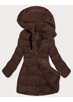 Kurtka damska z kapturem J Style czekoladowa (5M3231-158) ze sklepu goodlookin.pl w kategorii Kurtki damskie - zdjęcie 187537639