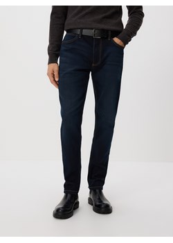 Reserved - Jeansy slim z paskiem - granatowy ze sklepu Reserved w kategorii Jeansy męskie - zdjęcie 187537688