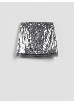 Reserved - Błyszcząca spódnica - srebrny ze sklepu Reserved w kategorii Spódnice - zdjęcie 187537905