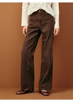 Sinsay - Jeansy wide leg - brązowy ze sklepu Sinsay w kategorii Jeansy damskie - zdjęcie 187537966