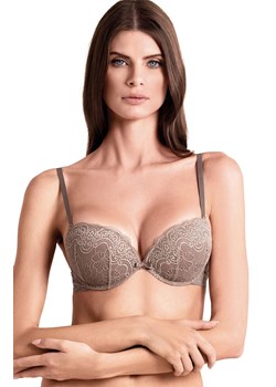 Biustonosz super push-up taupe 032L Duble Pizzo, Kolor taupe, Rozmiar 65B, Lormar ze sklepu Primodo w kategorii Biustonosze - zdjęcie 187538498