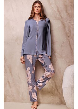 Rozpinana piżama damska 3827 Garden, Kolor szary-wzór, Rozmiar M, Lormar ze sklepu Primodo w kategorii Piżamy damskie - zdjęcie 187538517