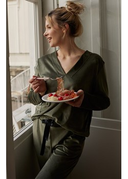 Mefemi welurowa piżama damska zielona Vanessa, Kolor zielony, Rozmiar S, Mefemi ze sklepu Primodo w kategorii Piżamy damskie - zdjęcie 187538537