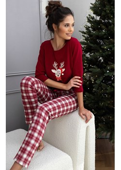 Sensis świąteczna piżama damska Mallory, Kolor bordowy-wzór, Rozmiar S, SENSIS ze sklepu Primodo w kategorii Piżamy damskie - zdjęcie 187538569